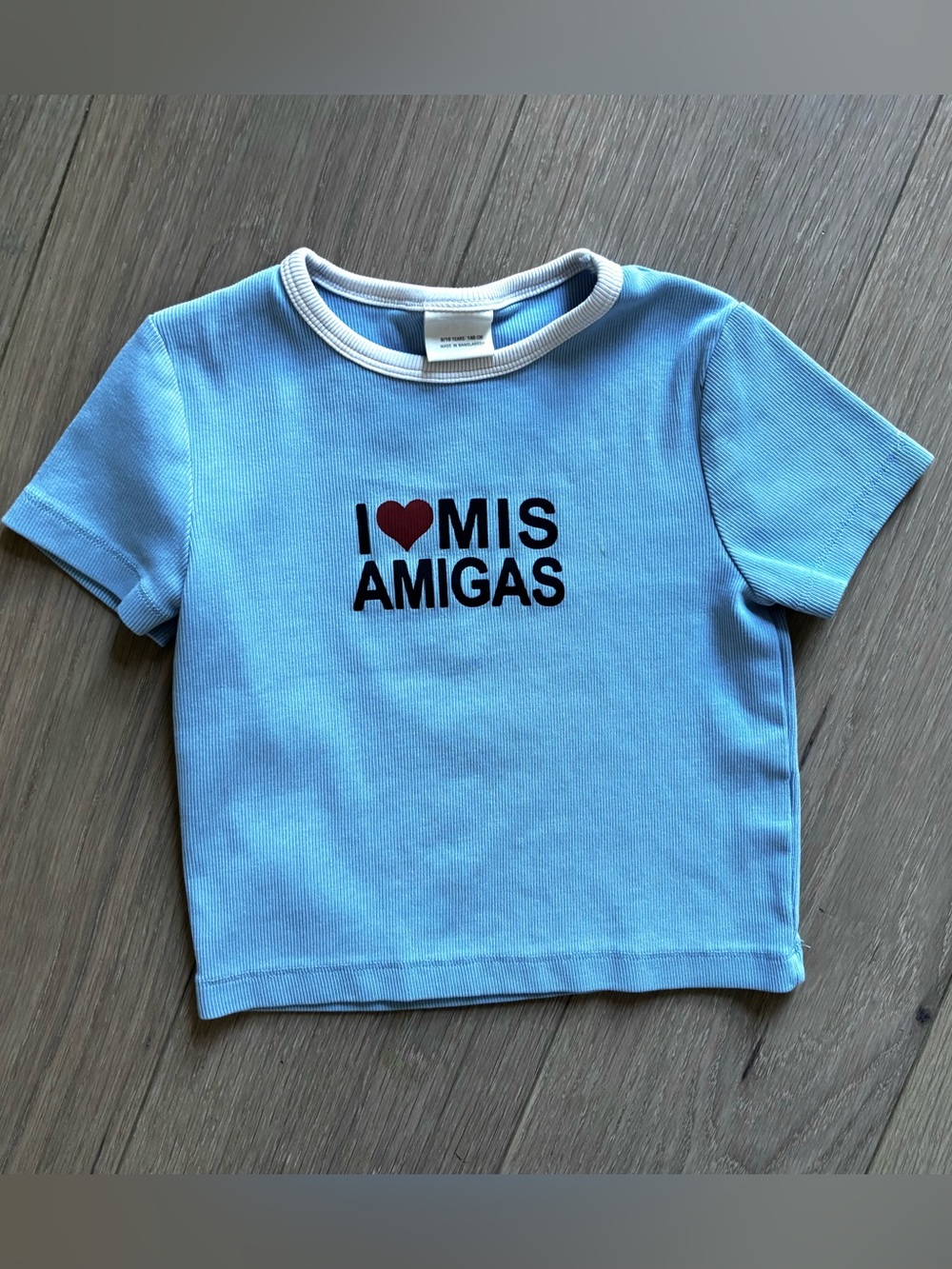 Zara I Love Mis Amigas Blue Girls' Tee
